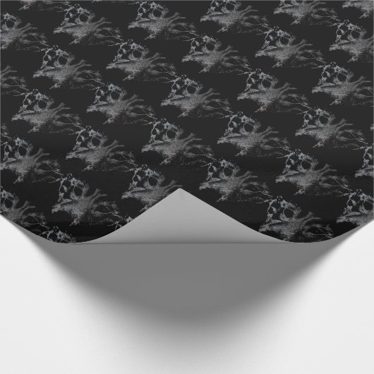 Wolf Pup-papier voor rotatiepersen Wolf Puppy Sled Cadeaupapier (Hoek)