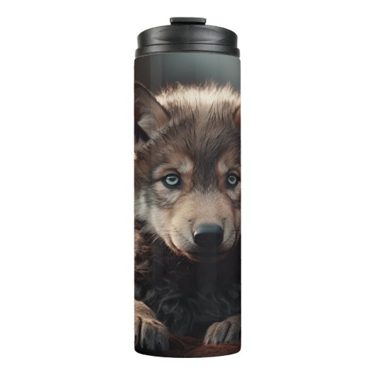 Wolf Pup Thermische Tumbler Thermosbeker (Voorkant)