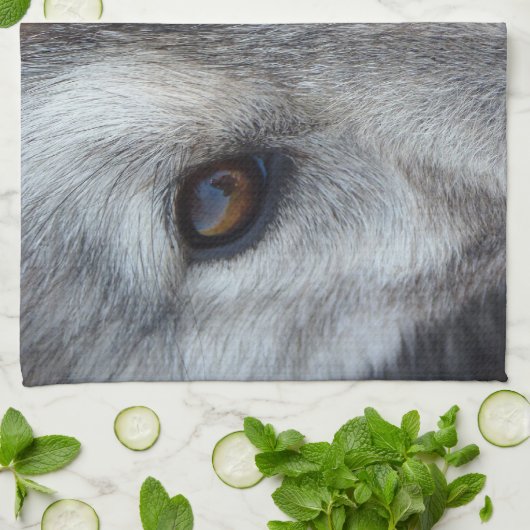 Wolf Pup Towel Wild Husky Dog Tea Towel Theedoek (Gevouwen)