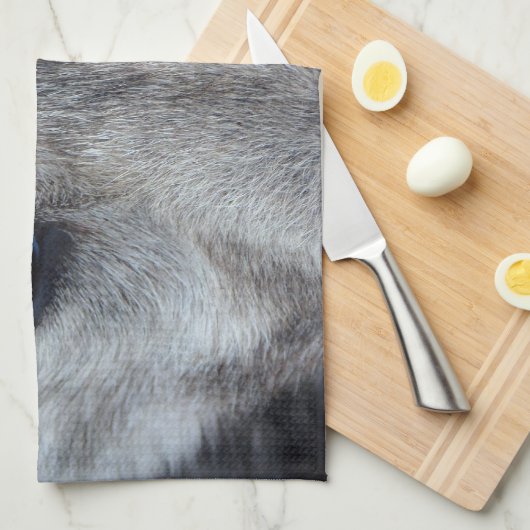 Wolf Pup Towel Wild Husky Dog Tea Towel Theedoek (Quarter Fold)