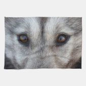 Wolf Pup Towel Wild Husky Dog Tea Towel Theedoek (Horizontaal)