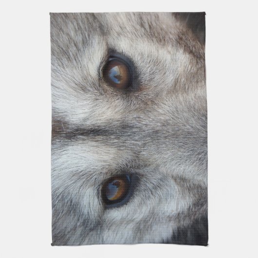 Wolf Pup Towel Wild Husky Dog Tea Towel Theedoek (Verticaal)