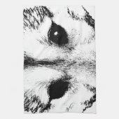 Wolf Pup Towel Wild Husky Dog Tea Towel Theedoek (Verticaal)