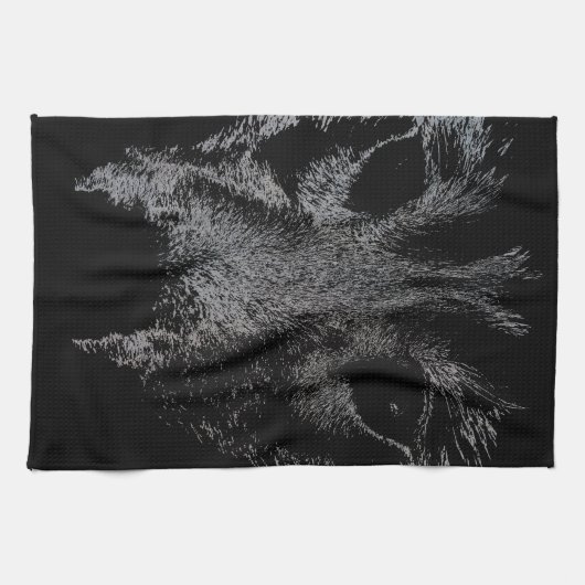 Wolf Pup Towel Wild Husky Dog Tea Towel Theedoek (Horizontaal)