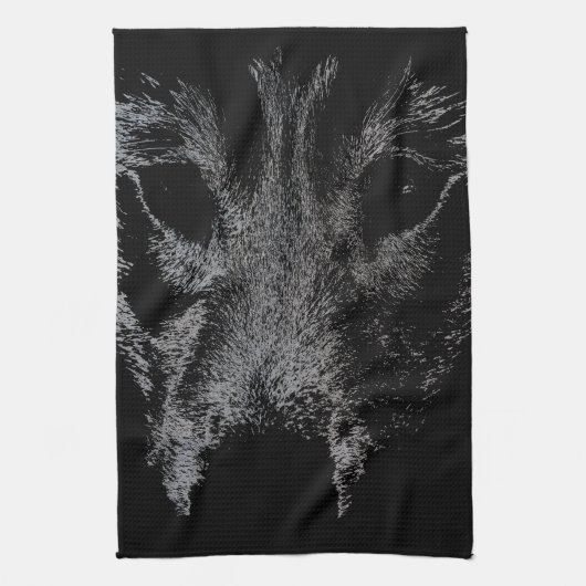 Wolf Pup Towel Wild Husky Dog Tea Towel Theedoek (Verticaal)