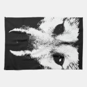 Wolf Pup Towel Wild Husky Dog Tea Towel Theedoek (Horizontaal)