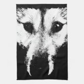 Wolf Pup Towel Wild Husky Dog Tea Towel Theedoek (Verticaal)