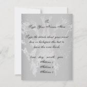 Wolf Pup Uitnodigingen Gepersonaliseerde Husky Wol (Achterkant)