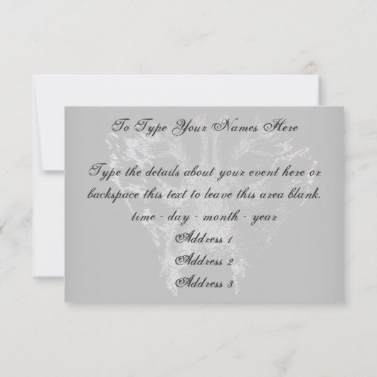 Wolf Pup Uitnodigingen Gepersonaliseerde Husky Wol (Achterkant)