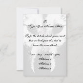 Wolf Pup Uitnodigingen Gepersonaliseerde Husky Wol (Achterkant)