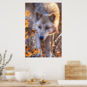 Wolf Puppy AUTUMN COLORS Poster (Keuken)