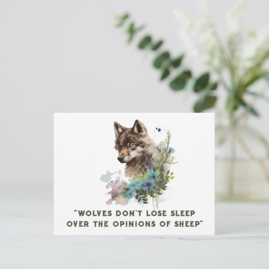 Wolf Quote Ansichtkaart Briefkaart (Staand voorkant)