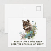 Wolf Quote Ansichtkaart Briefkaart (Voorkant / Achterkant)