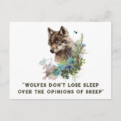Wolf Quote Ansichtkaart Briefkaart (Voorkant)