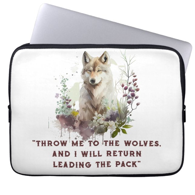Wolf Quote Laptop Hoes (Voorkant)