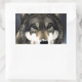 Wolf Rechthoekige Sticker (Tas)