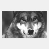 Wolf Rechthoekige Sticker (Voorkant)