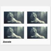 Wolf Rechthoekige Sticker (Vel)