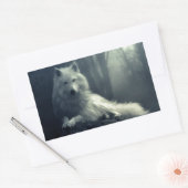 Wolf Rechthoekige Sticker (Envelop)