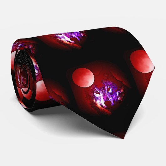 Wolf & Red Moon stropdas (Opgerold)