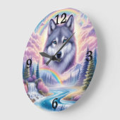 Wolf, regenbogen en watervallen grote klok (Hoek)