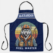 Wolf Retirement Gifts voor Visser Papa Schort (Voorkant)
