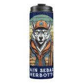  Wolf Retirement Gifts voor Visser Papa Thermosbeker (Voorkant)