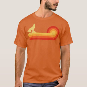 Wolf Retro Sunset Vintage 60s 70s voor jongens mei T-shirt