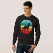 Wolf Retro Sunset Wolven Trui (Voorkant volledig)