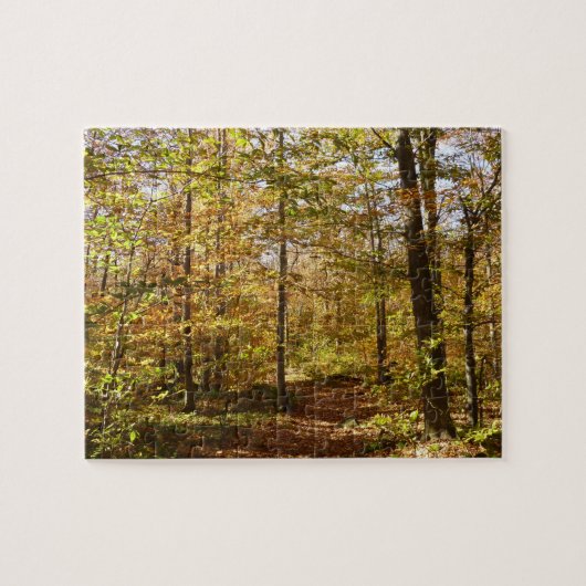 Wolf Rocks Trail in herfst landschap van Pennsylva Legpuzzel (Horizontaal)