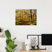 Wolf Rocks Trail in herfst Pennsylvania landschap Poster (Thuiskantoor)