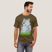 Wolf Rode wijn T-shirt (Voorkant volledig)