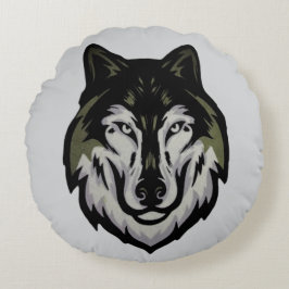 wolf rond kussen