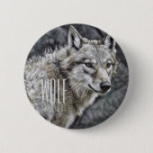 Wolf [Ronde Blikken Speld] Ronde Button 5,7 Cm (Voorkant)