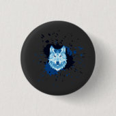 Wolf Ronde Button 3,2 Cm (Voorkant)