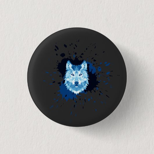 Wolf Ronde Button 3,2 Cm (Voorkant)