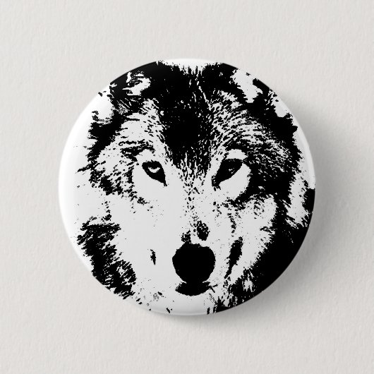 Wolf Ronde Button 5,7 Cm (Voorkant)