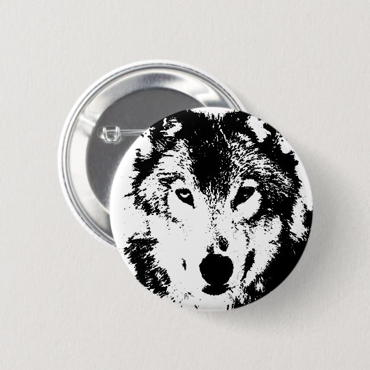 Wolf Ronde Button 5,7 Cm (Voorkant /achterkant)