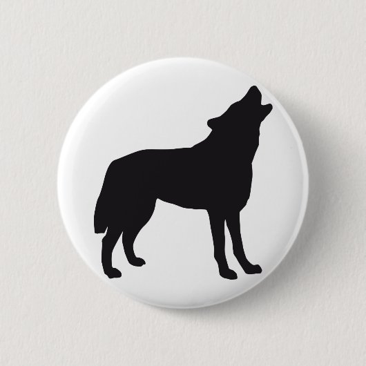 wolf ronde button 5,7 cm (Voorkant)