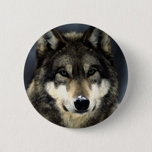 Wolf Ronde Button 5,7 Cm (Voorkant)