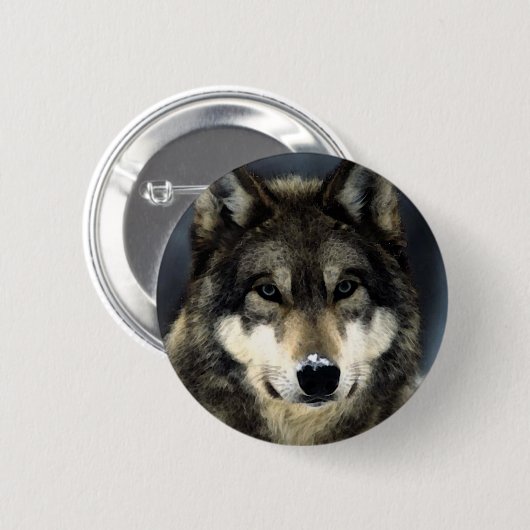 Wolf Ronde Button 5,7 Cm (Voorkant /achterkant)