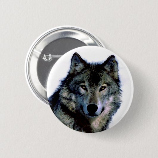 Wolf Ronde Button 5,7 Cm (Voorkant /achterkant)