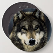 Wolf Ronde Button 6,0 Cm (Voorkant /achterkant)