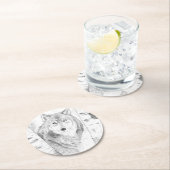 Wolf Ronde Kartonnen Onderzetter (Insitu)