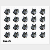 Wolf Ronde Sticker (Vel)