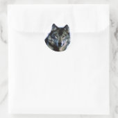 Wolf Ronde Sticker (Tas)