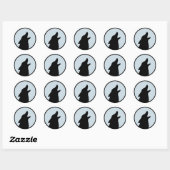Wolf Ronde Sticker (Vel)