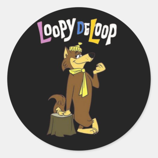 Wolf Ronde Sticker (Voorkant)