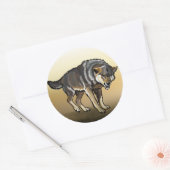 wolf ronde sticker (Envelop)