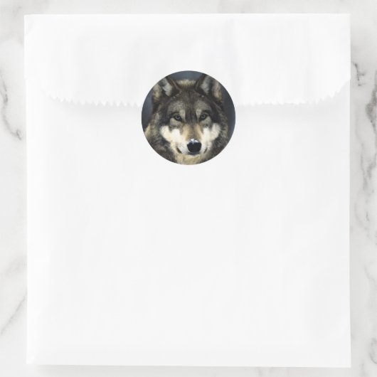 Wolf Ronde Sticker (Tas)